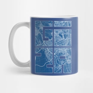 Giza, Egypt City Map Typography - Blueprint Mug